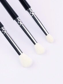 3pcs Blending Brush Nose Shadow Brush Detail Brush,Eyebrow Brush,Eyeshadow Brush,Spoolie,Spoolie Brush - Black - View 6