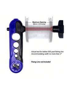 1pc Fishing Line Winder Portable Reel Line Spooler Machine Spinning Reel Baitcasting Reel Spooling Carp Fishing Equipment - Blue - View 5