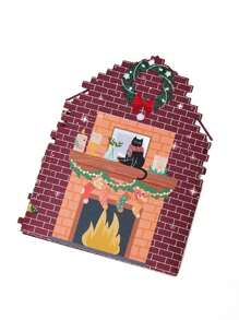 1份聖誕貓屋立體卡片,聖誕節家飾,有趣的貓咪賀卡,她的禮物,感謝卡,手工製作卡片,聖誕節禮物 - 彩色 - 查看 11