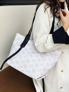 時尚新設計大容量托特包單肩包適合女士,合適的適用於日常使用,購物,約會,