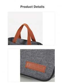 1個加厚牛津布鋁箔保溫午餐袋配冰袋,適用於上班族或野餐