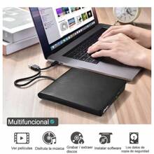 Unidad De Dvd Externa, Usb 3.0 Dvd+/cd/-rw Quemador Lector - Negro - Ver 6