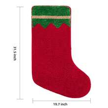 DeramHy home 1 Pieza Alfombra De Baño De Calcetín Navideño Verde Y Rojo, Tapete De Bienvenida De Calcetín Antideslizante Lavable Para Decoración Del Baño, La Bañera, La Cocina - rojo y verde - Ver 6