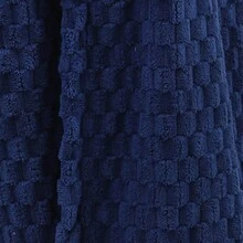 1pc Coral Fleece Turtle Shell Texture Bathrobe With Hood For Men, Soft, Absorbent And Suitable For Bathroom, Bedroom, Poolside, Casual Wear - Blue - View 5