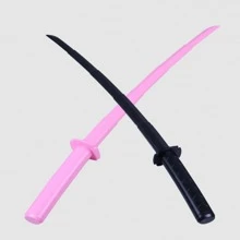 1pc 3d Printed Weapon - Carrot Shape Telescopic Gravity Shifting Samurai Sword - Black - View 5