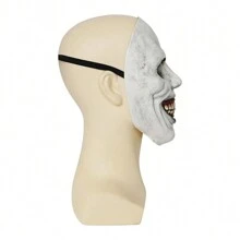 1件男士詭異萬聖節面具,可怕的微笑,角色扮演詭異萬聖節服裝派對道具,邪惡角色扮演道具 - 彩色 - 查看 6