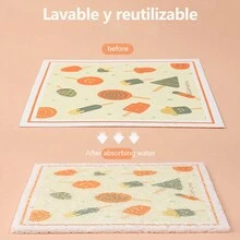 5pcs Kitchen Dishwashing Cloths Set - Reusable Cleaning Cloth, Quick Drying Decorative Tea Towel, Cartoon Style Dish Towel, Antibacterial Cleaning Brush, Compressed Sponge Magic Cleaning Cloth For Dishes, Pots, Pans And All The Cooking Wares - Multicolor - View 3