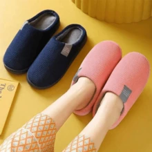 红色拖鞋蓬松鞋靴子 - 紅色 - 查看 5