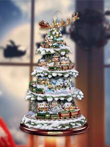 4入組聖誕樹和水晶貼紙裝飾,pvc牆壁和窗戶貼紙,7.87x11.81英寸/聖誕裝飾 - 彩色 - 查看 3