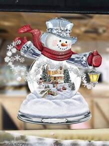 4入組聖誕樹和水晶貼紙裝飾,pvc牆壁和窗戶貼紙,7.87x11.81英寸/聖誕裝飾 - 彩色 - 查看 4