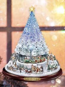 4入組聖誕樹和水晶貼紙裝飾,pvc牆壁和窗戶貼紙,7.87x11.81英寸/聖誕裝飾 - 彩色 - 查看 2