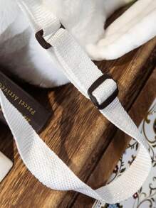 Bobbybear 1個可愛的白色海豹背包,創意柔軟的海豹毛絨肩袋生日節日禮物 - 白色 - 查看 5