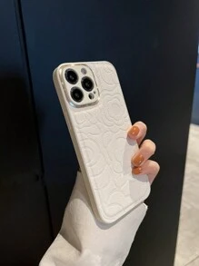 山茶花图案柔软TPU皮革手机壳适用于iPhone17 Air 17 Pro Max 16 Pro 15 Plus 14 Pro Max 13 12 11