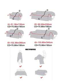 1入新式冰雪現代北歐風格沙發套,適用於戶外躺椅毛毯總包覆高級通用遮陽罩 (沙發) - 彩色 - 查看 3