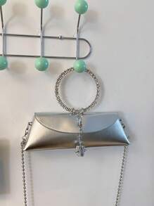 女士獨特設計新潮流鍊帶手提斜跨包獨特手拿包派對包