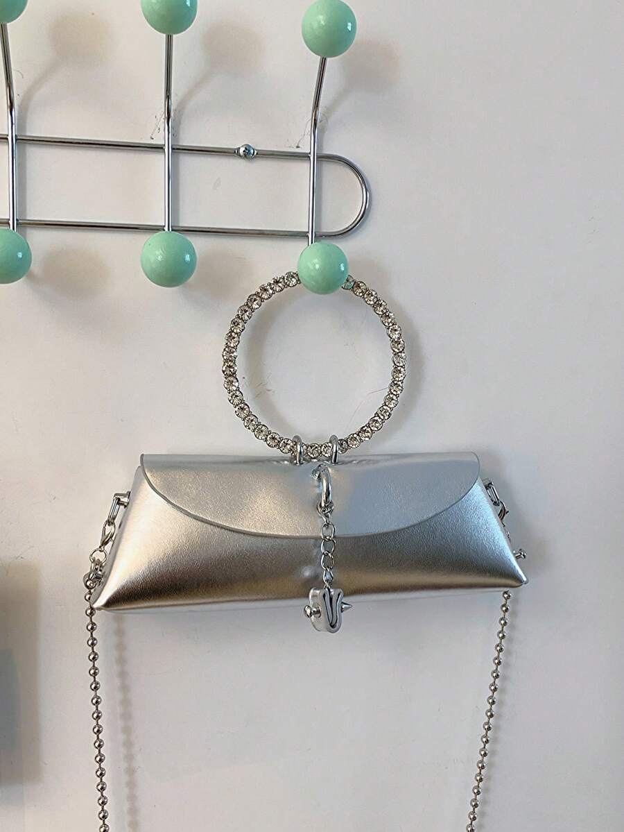 女士獨特設計新潮流鍊帶手提斜跨包獨特手拿包派對包