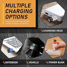 小型鑰匙扣手電筒多色LED USB口袋旅行手電筒可充電鑰匙扣防水高效手電筒，適用於遠足和露營，白光 - 彩色 - 查看 3