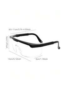 1入工業安全防護眼鏡,防塵、防震,適用於工廠和防風沙戶外運動護目鏡 - 黑色 - 查看 5