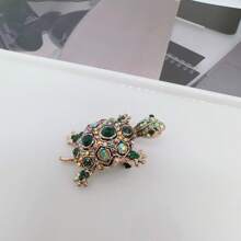 1 Pieza Broche Con Forma De Animal Lindo Y Creativo Con Pedrería Para Uso Diario De Los Hombres - Verde - Ver 3