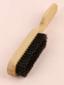 Large Boar  Hair Brush For Straightening Hair - Black - View 6