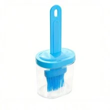 油刷附瓶小油壺廚房耐高溫烘焙神器塑膠一體烤油瓶刷//隨機