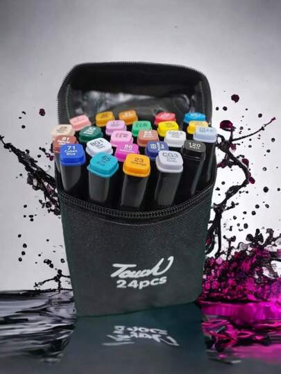 MAXIZAZAGA Estuche Con 24 Plumones Marcatextos Touch