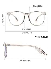 女士超輕超大眼鏡;防藍光保護眼睛,瘦臉;普通玻璃框