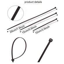 50 件/包尼龍紮帶,長耐用拉鍊紮帶,帶自鎖厚扣,用於整理和固定電纜電線