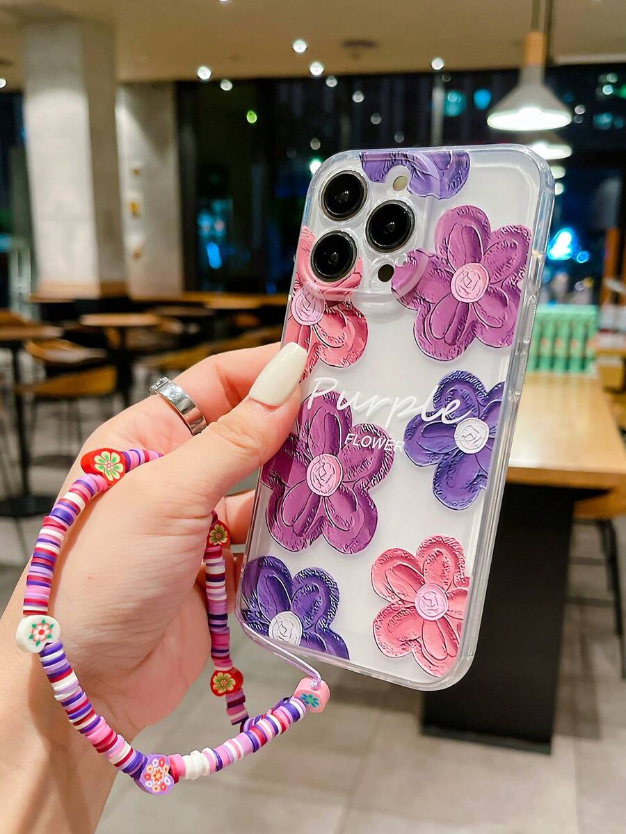 1 Miếng Trong suốt Mô hình TPU Ốp lưng & bao da điện thoại Và 1 Miếng Hình trái tim Silicone Dây buộc , Tương thích với iPhone , Samsung , Xiaomi - Nhiều màu - Xem 1