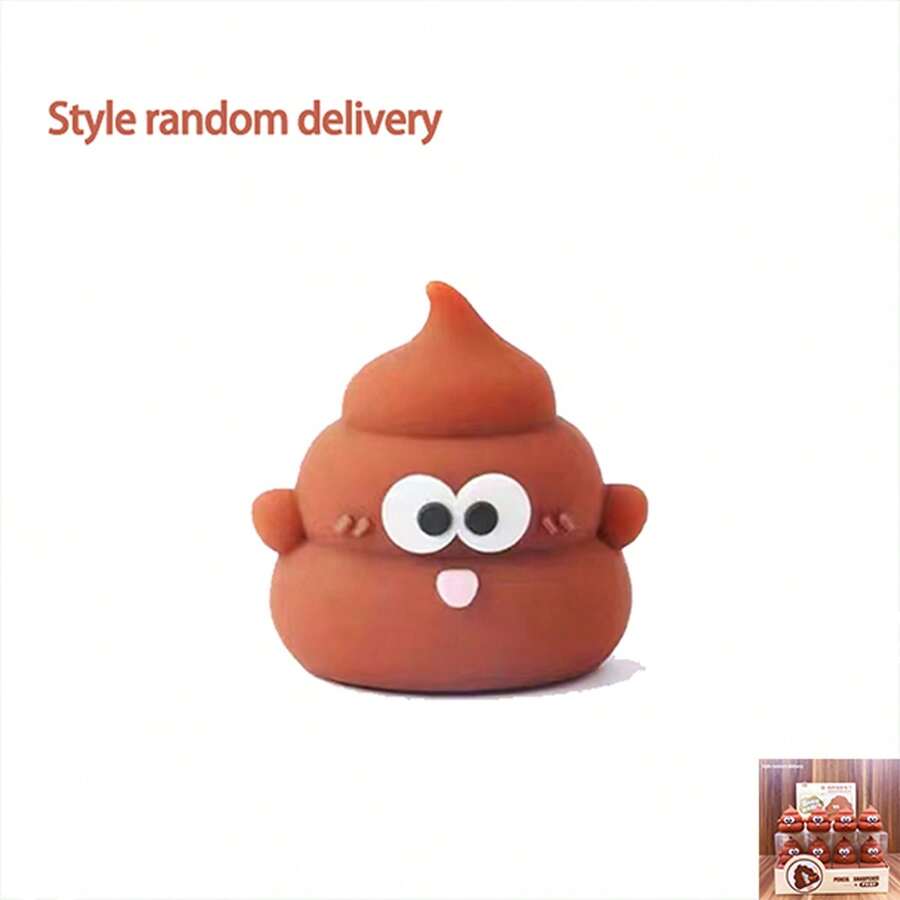 Silicone Poop Shaped Plastic Carrot Toy - Multicolor - View 1