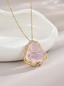 1 Miếng Vòng cổ mặt dây chuyền Đối với phụ nữ , Đồ trang sức Đối với Mặc hàng ngày - Hồng - Xem 2