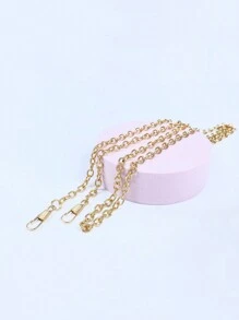 Fashionable Crossbody Bag Shoulder Strap With Chains - Gold - View 5