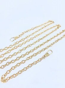 Fashionable Crossbody Bag Shoulder Strap With Chains - Gold - View 7