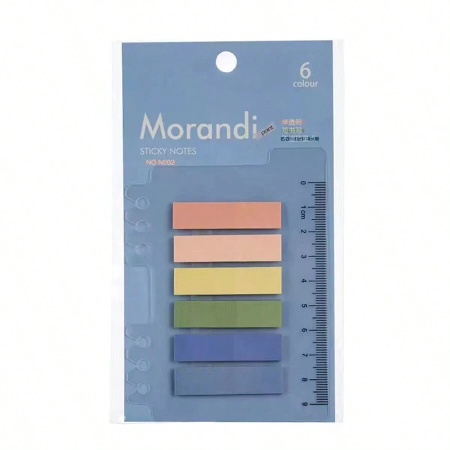Plastic Index Sticky Notes In Morandi Color, Convenient Classification Tabs, Writable Signposts And Markers - Multicolor - View 1