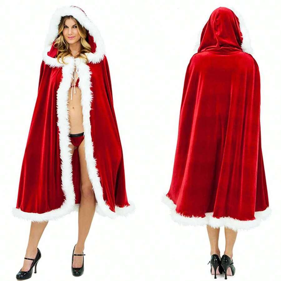 Giáng sinh Cape Ông già noel Cape Dành Cho Nam Và Nữ 1 Miếng Thích hợp Đối với Sử dụng hàng ngày - Đỏ - Xem 1