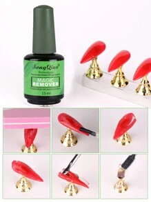 2盒15毫升神奇卸甲水，快速温和的UV凝胶指甲油卸除剂，美甲工具，不伤指甲，快速轻松卸除凝胶指甲油 - 無色 - 查看 9