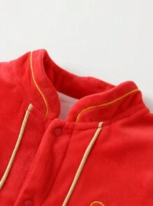 Mono estampado con conejos rojos y negros para bebé niño - Multicolor - Ver 4