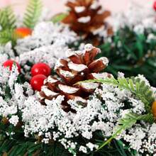 Guirnaldas navideñas hechas a mano, guirnaldas navideñas simuladas, árboles de Navidad decorados, guirnaldas de bodas, decoraciones navideñas - Verde - Ver 3