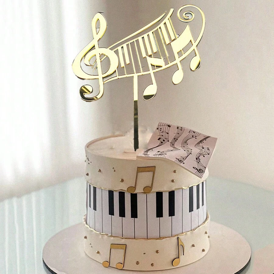 1片音樂蛋糕拼接 - 金色 - 查看 1