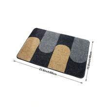 1 件黑色和金色半圓形圖案毛絨地毯 - 彩色 - 查看 5