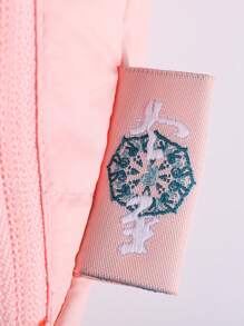 Annil Tween Girl Standing Collar Down Warm Vest Blue - Pink - View 5