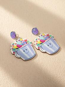 1 Đôi Bông Tai Lấp Lánh Thông Thường Cho Nữ Trang Trí Hàng Ngày - Nhiều màu - Xem 3