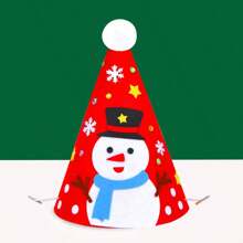 Kit De Material Para Hacer Sombreros Decorativos Navideños Creativos Diy, Colgante De Sombrero De Navidad Hecho En Casa, Conjunto De Material De Sombrero Hecho A Mano De Navidad - Verde - Ver 6