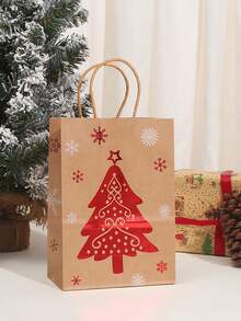 12pcs/set Multicolor Christmas Gift Bag With Paper Material And Hot Stamping - Multicolor - View 6