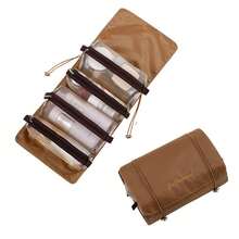 1 件卡其色 4 合 1 化妆包，尼龙时尚风格可拆卸女士网眼化妆包美容师化妆刷口红收纳包旅行包 - 卡其色 - 查看 1