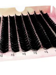 Pha trộn 80D Da chồn nhân táo Lông mi Đối với Tự nhiên 3D Cá nhân Nối mi Nga Dung tích Công cụ trang điểm ( 160 ) - màu đen - Xem 4