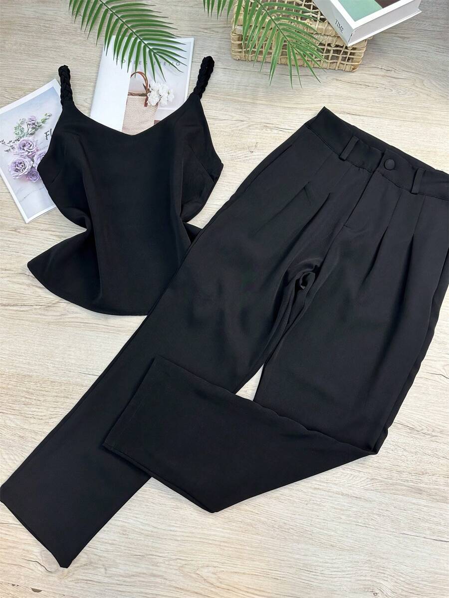 Women Two-piece Outfits - màu đen - Xem 1