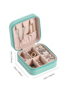 珠寶盒家庭戒指、耳環、項鍊、耳釘收納組織者,珠寶禮盒 - 白色 - 查看 6