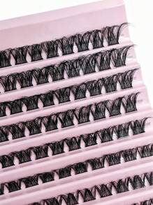 Asiteo 100pcs Cartoon Style D-Curl Thick, Soft, Lightweight Individual Eyelash Extensions For DIY Eyelash Grafting At Home - Black - View 5