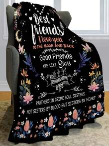 1件女性毯子,最好的朋友禮物 - 最好的朋友,好朋友禮物,友情禮物毯子 - 彩色 - 查看 3